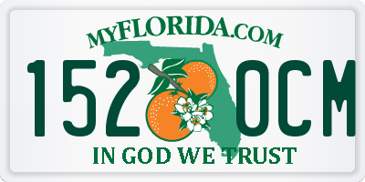 FL license plate 1520CM