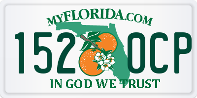 FL license plate 1520CP