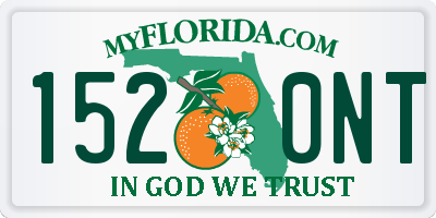FL license plate 1520NT