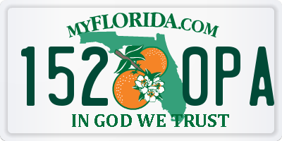 FL license plate 1520PA