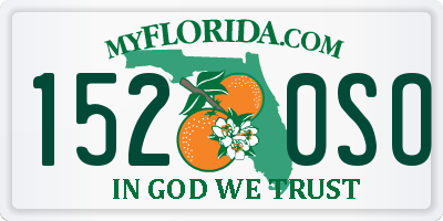 FL license plate 1520SO