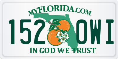 FL license plate 1520WI