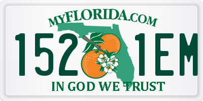FL license plate 1521EM