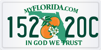 FL license plate 1522OC