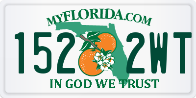 FL license plate 1522WT