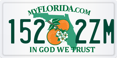 FL license plate 1522ZM