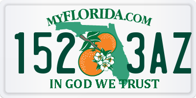 FL license plate 1523AZ