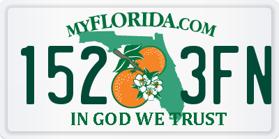 FL license plate 1523FN