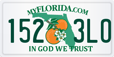 FL license plate 1523LO