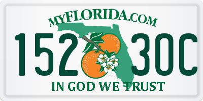 FL license plate 1523OC