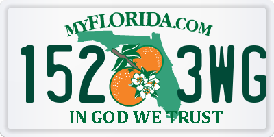 FL license plate 1523WG