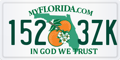 FL license plate 1523ZK