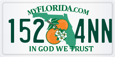 FL license plate 1524NN