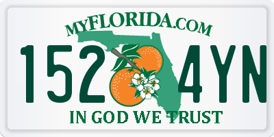 FL license plate 1524YN
