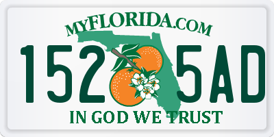 FL license plate 1525AD