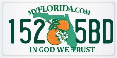 FL license plate 1525BD