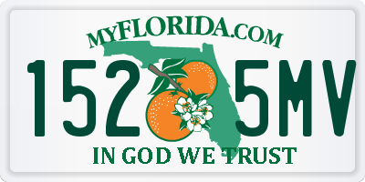 FL license plate 1525MV