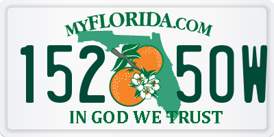 FL license plate 1525OW