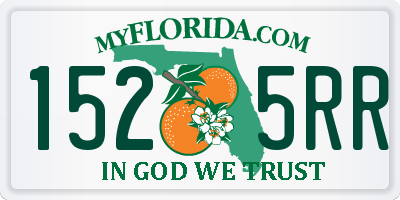 FL license plate 1525RR