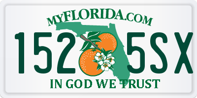 FL license plate 1525SX