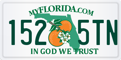 FL license plate 1525TN