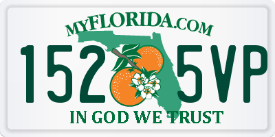 FL license plate 1525VP