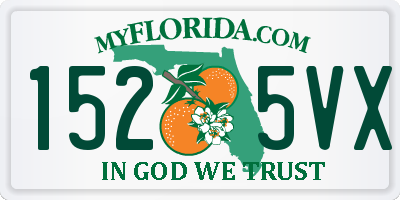 FL license plate 1525VX
