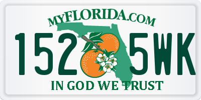 FL license plate 1525WK