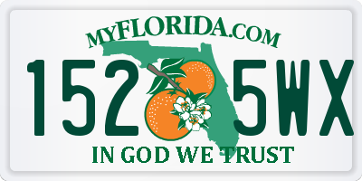 FL license plate 1525WX
