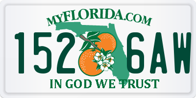FL license plate 1526AW