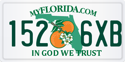 FL license plate 1526XB