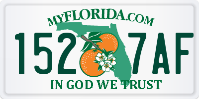 FL license plate 1527AF