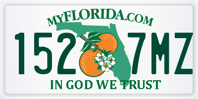 FL license plate 1527MZ