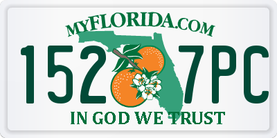 FL license plate 1527PC