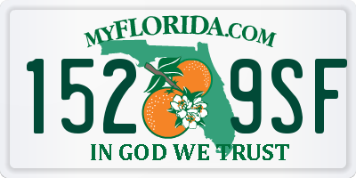 FL license plate 1529SF