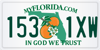 FL license plate 1531XW