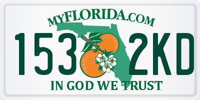 FL license plate 1532KD
