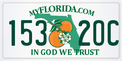 FL license plate 1532OC