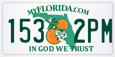 FL license plate 1532PM