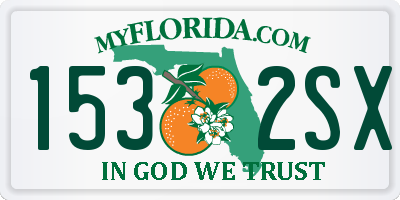 FL license plate 1532SX
