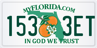 FL license plate 1533ET