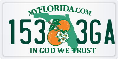 FL license plate 1533GA