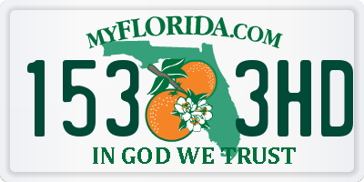 FL license plate 1533HD