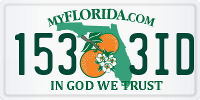 FL license plate 1533ID