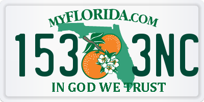 FL license plate 1533NC