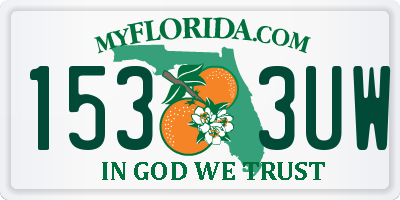 FL license plate 1533UW