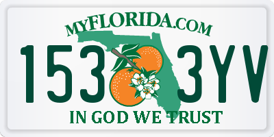 FL license plate 1533YV