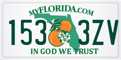 FL license plate 1533ZV