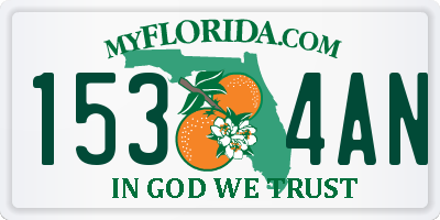 FL license plate 1534AN