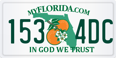FL license plate 1534DC